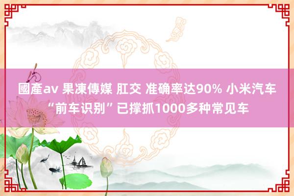 國產av 果凍傳媒 肛交 准确率达90% 小米汽车“前车识别”已撑抓1000多种常见车