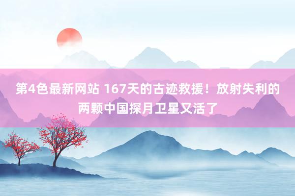 第4色最新网站 167天的古迹救援！放射失利的两颗中国探月卫星又活了