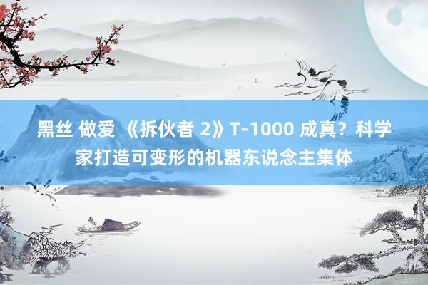 黑丝 做爱 《拆伙者 2》T-1000 成真？科学家打造可变形的机器东说念主集体